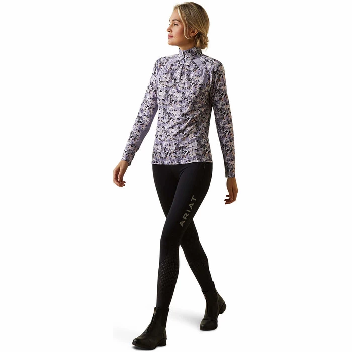2023 Ariat Womens Sunstopper 2.0 1/4 Zip Baselayer 10030429 - Grey Camo Floral Colour Grey Camo Floral 7 2023 Ariat Womens Sunstopper 2.0 1/4 Zip Baselayer 10030429 - Grey Camo Floral Colour Grey Camo Floral - Image 5