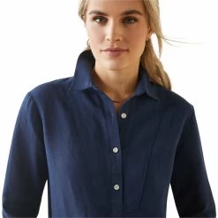 2023 Ariat Womens Cazadero Blouse 10043899 - Navy -Equestrian Clothing Store 5886 10043899 05.700x700