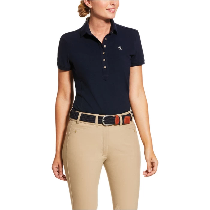 2023 Ariat Womens Prix 2.0 Short Sleeve Polo & Cap For £10 Bundle - Navy / Red 4 2023 Ariat Womens Prix 2.0 Short Sleeve Polo & Cap For £10 Bundle - Navy / Red - Image 2