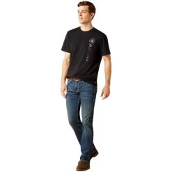 2023 Ariat Mens Vertical Logo T-Shirt 10046108 - Black Colour Black -Equestrian Clothing Store 6533 202320Ariat20Mens20Vertical20Logo20T Shirt201004610820 20Black203.700x700