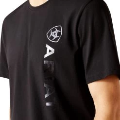 2023 Ariat Mens Vertical Logo T-Shirt 10046108 - Black Colour Black -Equestrian Clothing Store 6533 202320Ariat20Mens20Vertical20Logo20T Shirt201004610820 20Black204.700x700