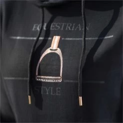 2023 HKM Womens Equine Sports Style Hoodie 13297 - Black / Rose Gold -Equestrian Clothing Store 6661 202320HKM20Womens20Equine20Sports20Style20Hoodie201329720 20Black2020Rose20Gold203.700x700