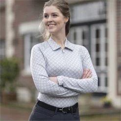 2023 HKM Rosewood All Over Print Functional Shirt 14230 - Light Grey -Equestrian Clothing Store 6679 202320HKM20Rosewood20All20Over20Print20Functional20Shirt201423020 20Light20Grey202.700x700