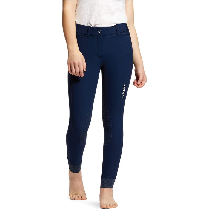 Ariat Youth Tri Factor EQ Grip Knee Patch Breeches 10030996 - Navy 3 Ariat Youth Tri Factor EQ Grip Knee Patch Breeches 10030996 - Navy