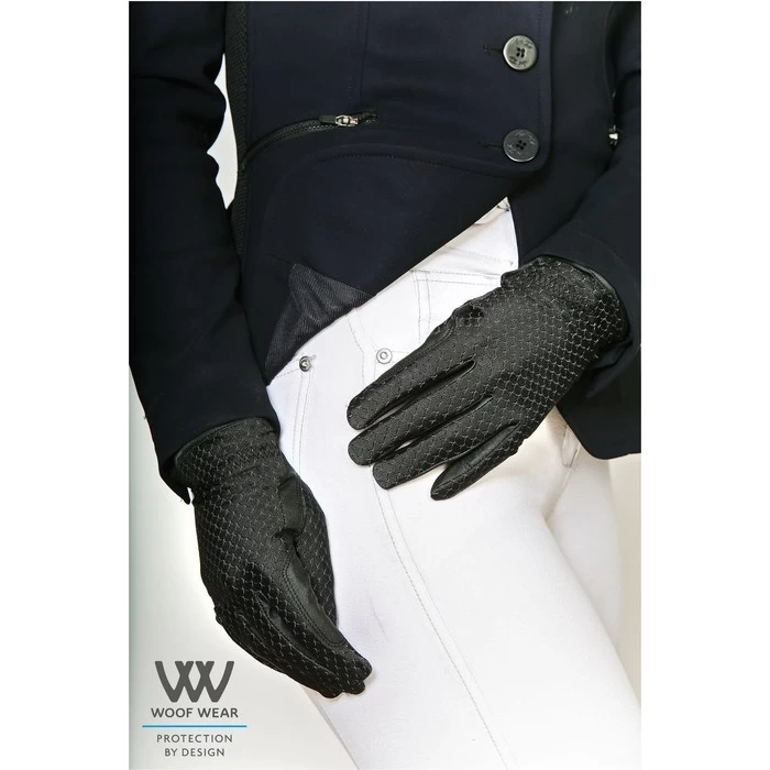 Woof Wear Zennor Riding Gloves - Black Colour Black 4 Woof Wear Zennor Riding Gloves - Black Colour Black - Image 2