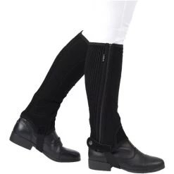 Dublin Childrens Easy-Care Half Chaps II Black