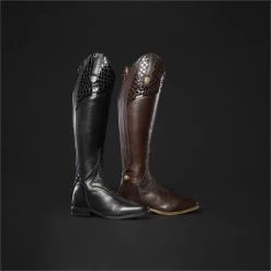 2022 Mountain Horse Womens Sovereign LUX Tall Riding Boots - Dark Brown 02143 Colour Dark Brown -Equestrian Clothing Store lux group onblack1.700x700