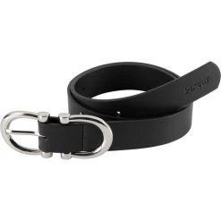 2022 Pikeur Synthetic Leather Belt 182300 388 290 - Black / Belt Buckle Silver